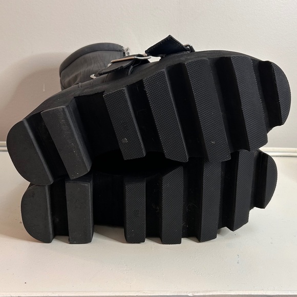 CURRENT MOOD MADE IN HELL DOLLS KILL GOTH BLACK CHUNKY HEELPLATFORM BOOTS SIZE 8 - Picture 11 of 11